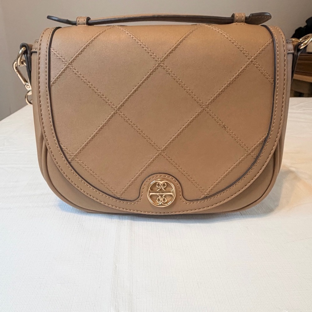 Nine West Tan Quilted Crossbody Bag